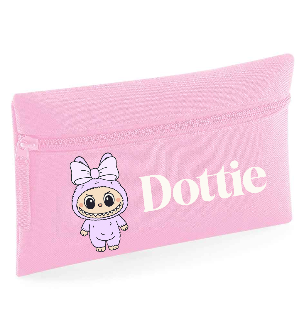 Back to School Labubu Style - Backpack Lunch Box Water Bottle - Baby Pink Set