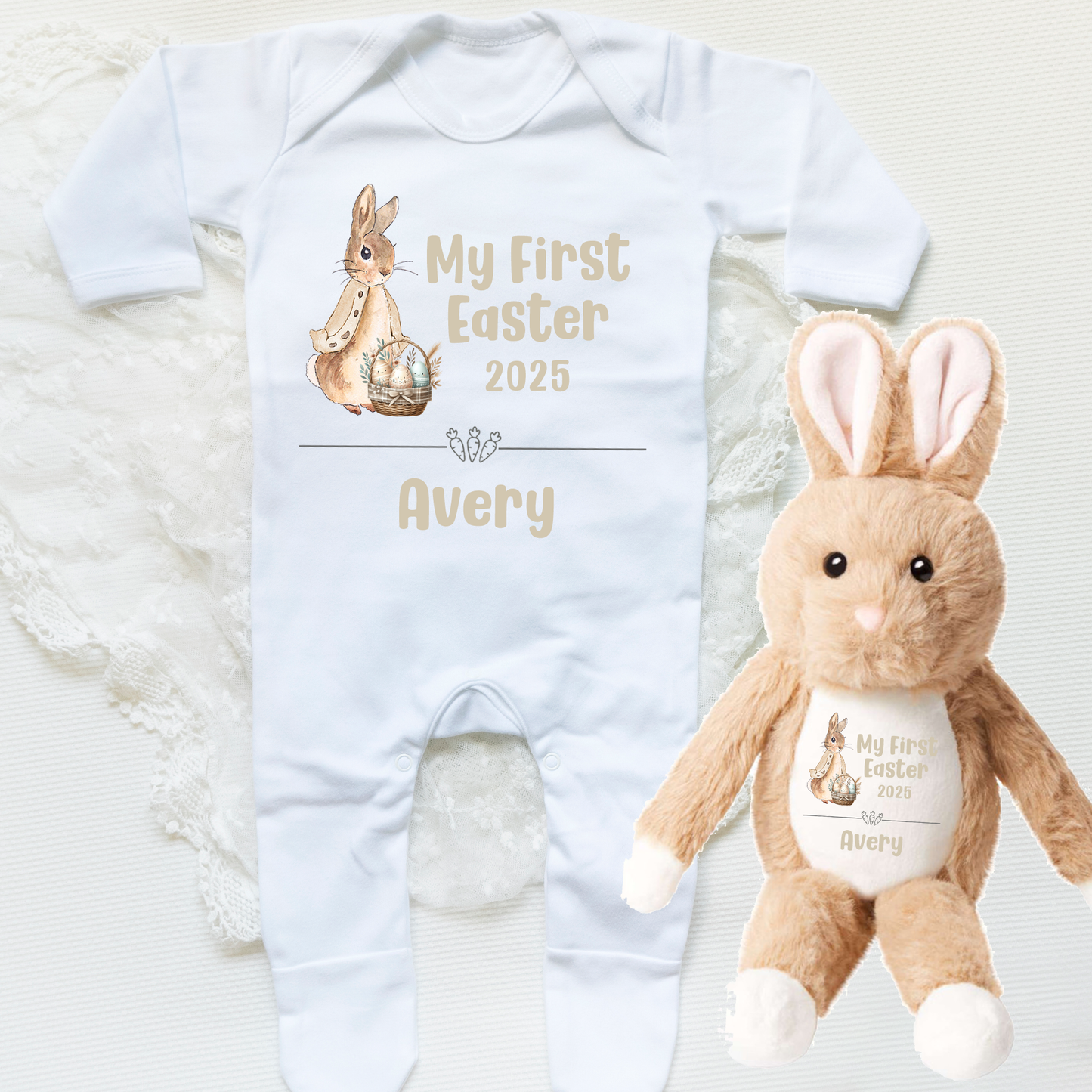 Personalised 1st Easter - BabyGrow Sleepsuit Gift