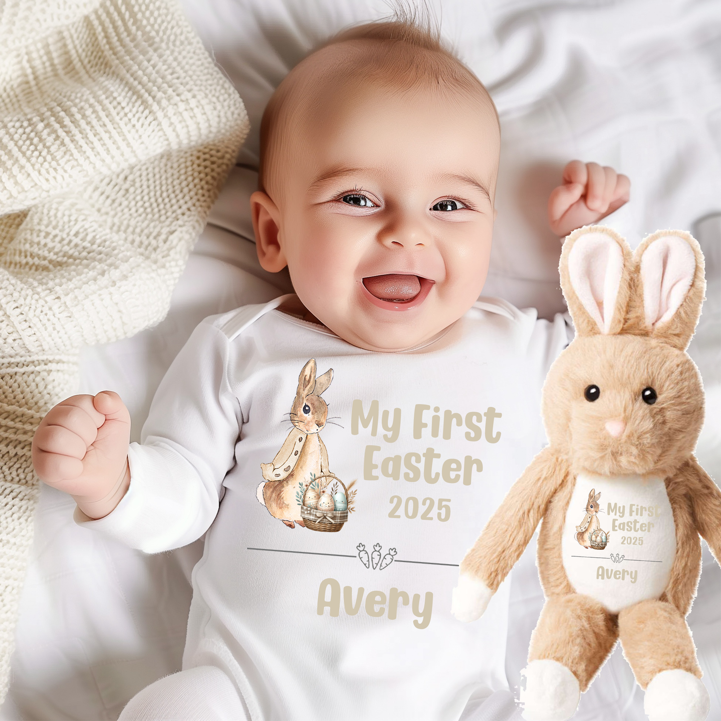 Personalised 1st Easter - BabyGrow Sleepsuit Gift