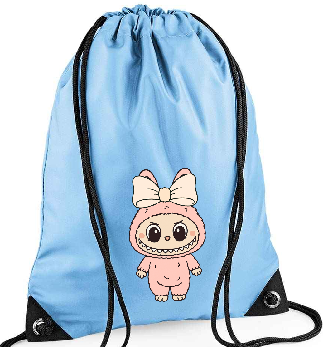 Back to School Labubu Style - Backpack Lunch Box Water Bottle - Sky Blue Set