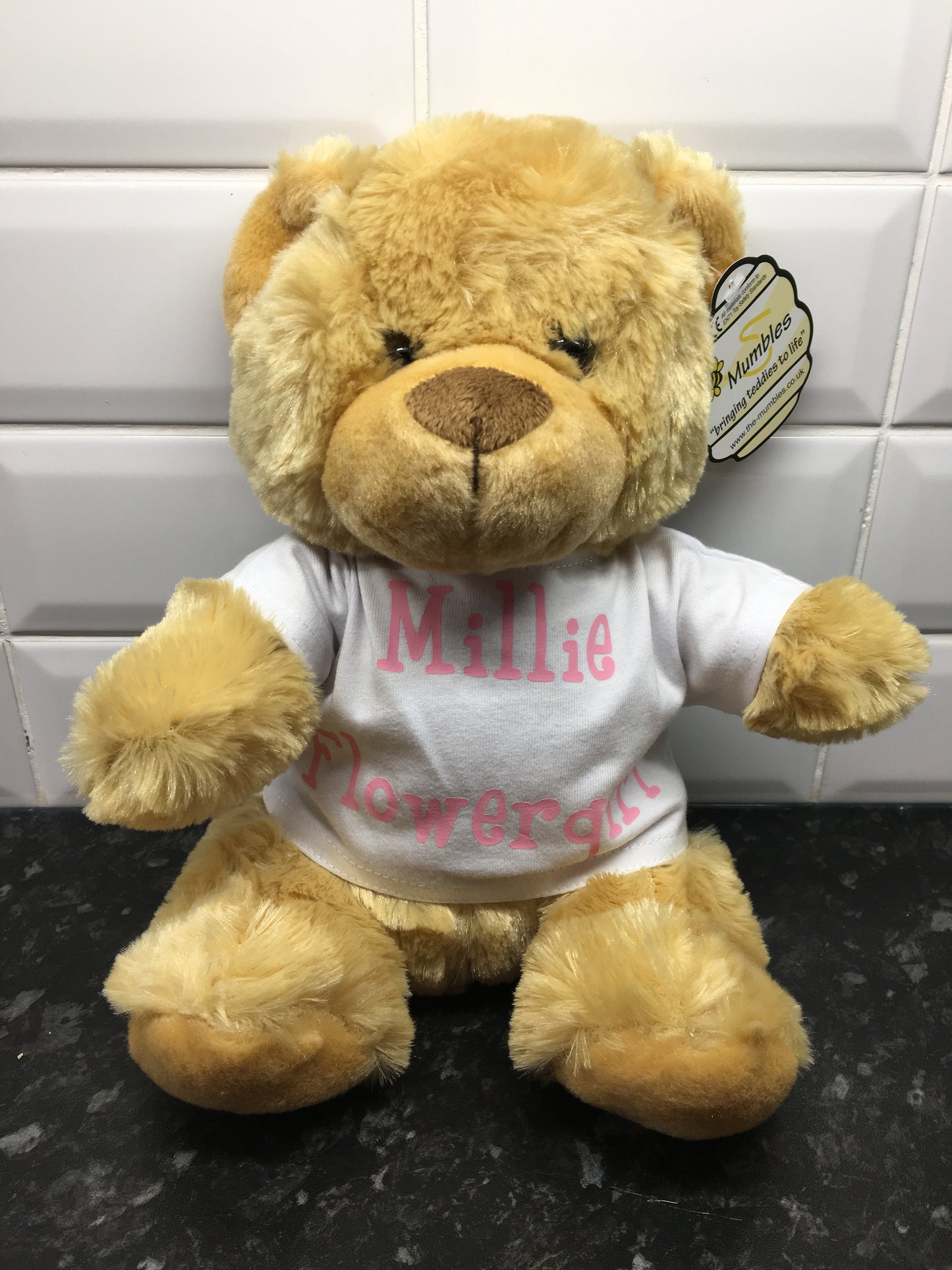 Flowergirl/Pageboy/Bridesmaid personalised soft cute Teddy Bear